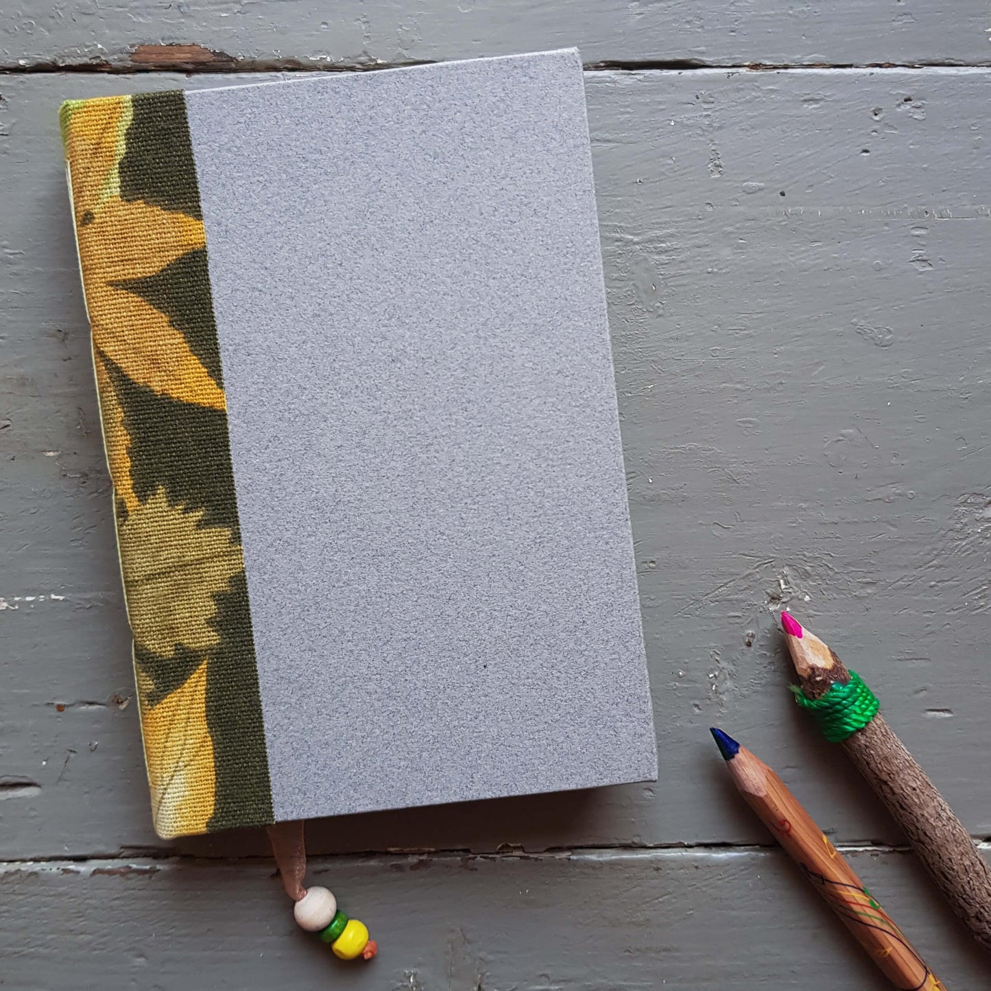 Fabric Spine Notebook Grey