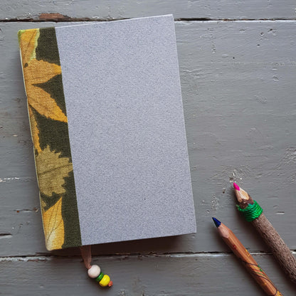 Fabric Spine Notebook Grey