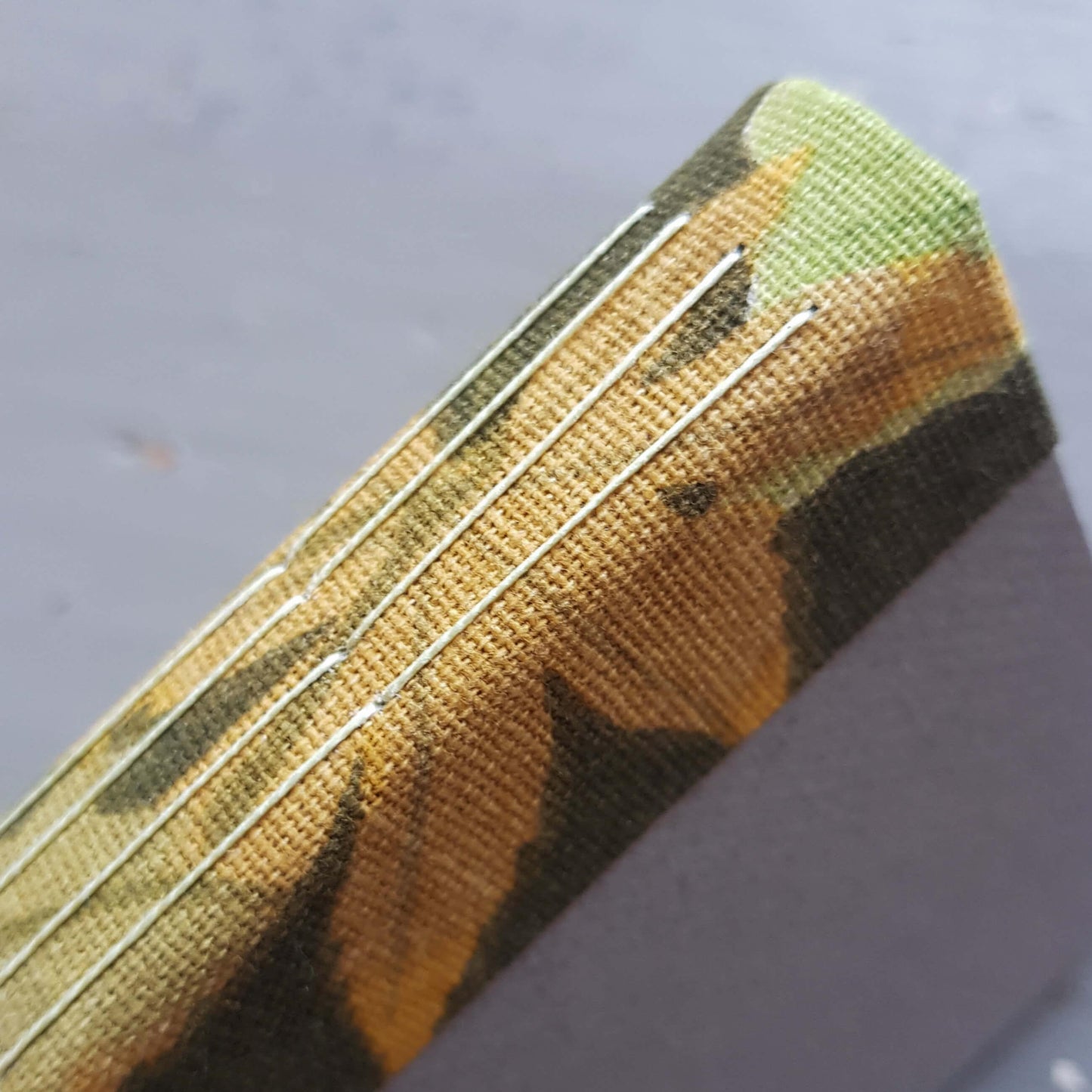 Fabric Spine Notebook Grey