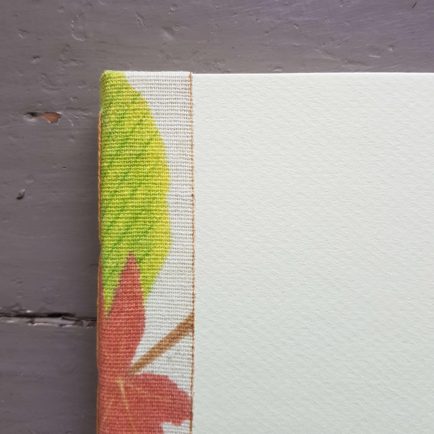 Fabric Spine Notebook Light Green
