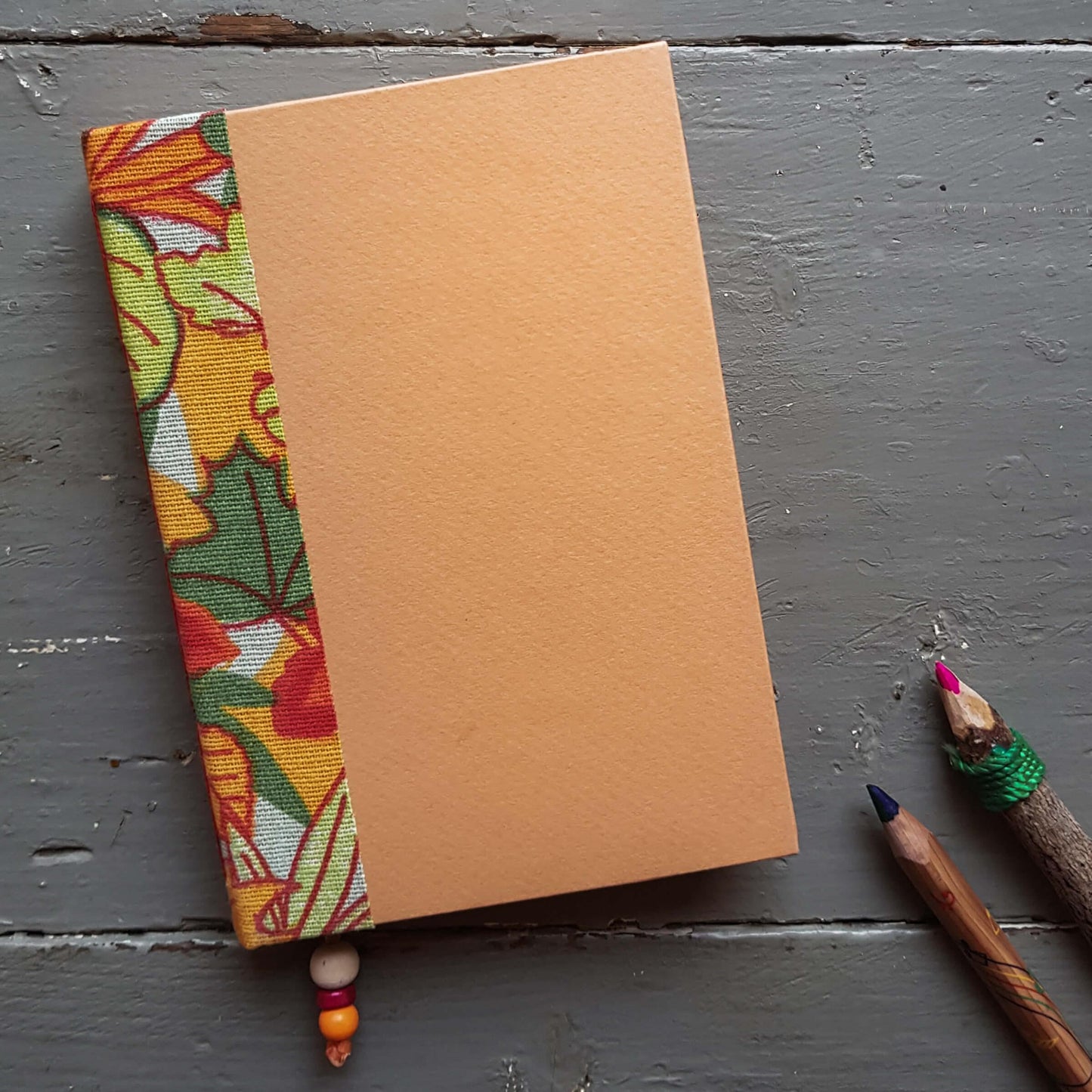 Fabric Spine Notebook Light Orange