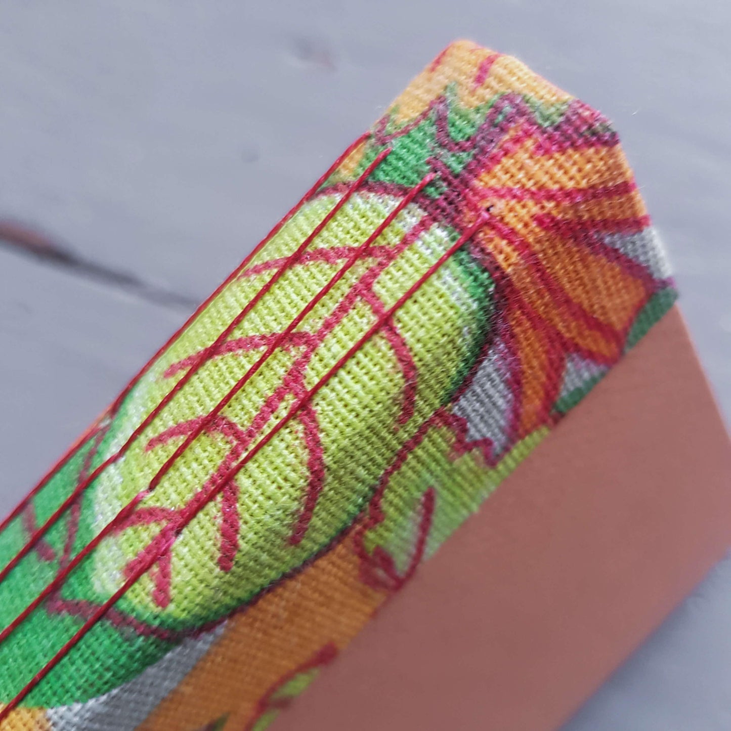Fabric Spine Notebook Light Orange