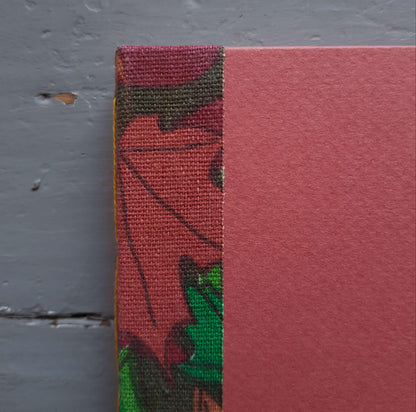 Fabric Spine Notebook Red