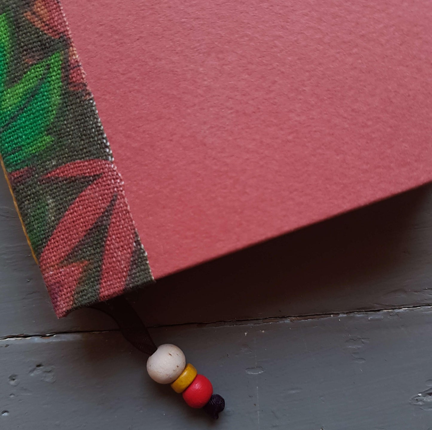 Fabric Spine Notebook Red