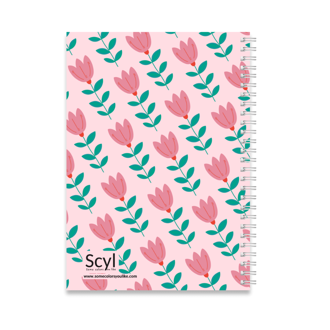 Fearless Flower Pattern University Notebook A4