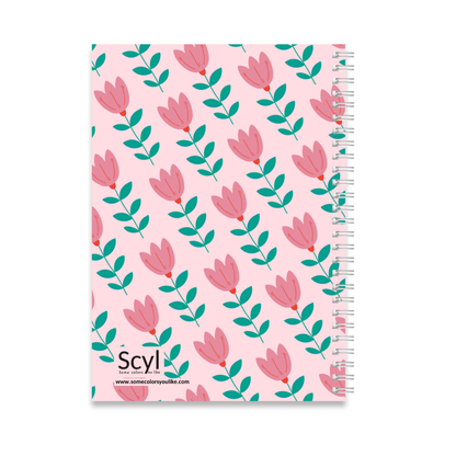 Fearless Flower Pattern University Notebook A4