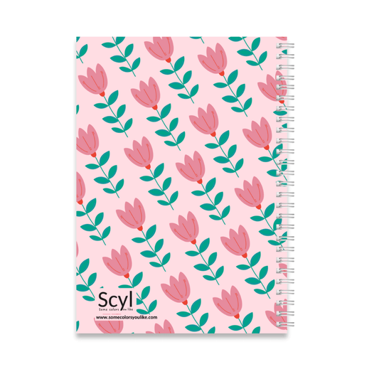 Fearless Flower Pattern University Notebook A4