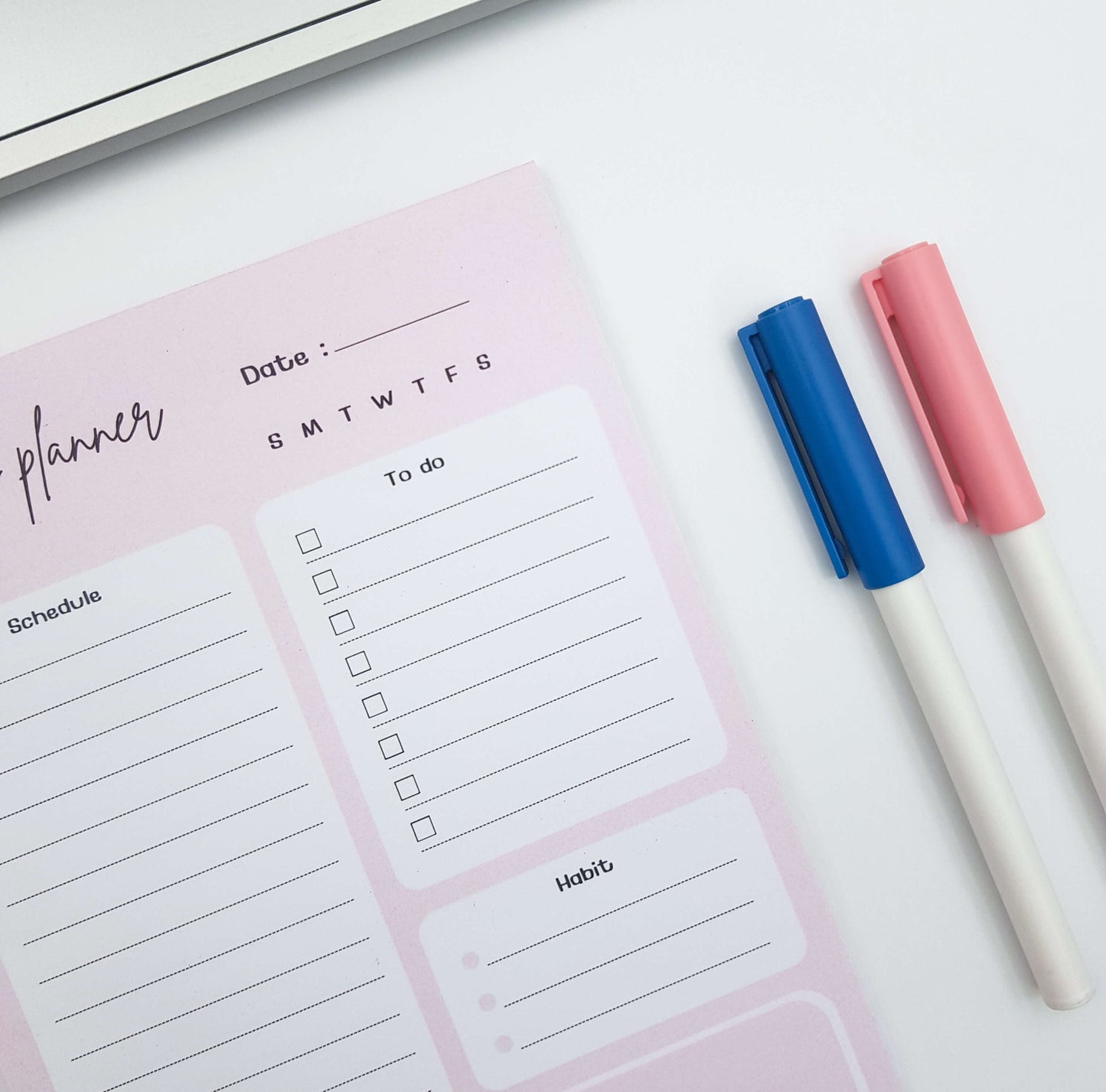 Floral Garden Daily Planner - Pink