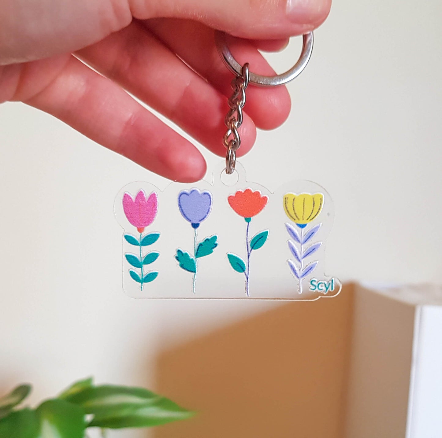Floral Garden Keychain