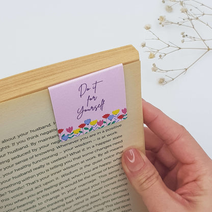 Floral Garden Magnetic Bookmark - Pink