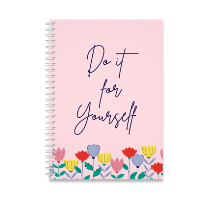 Floral Garden University Notebook A4 - Pink