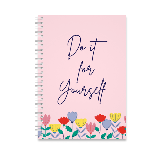 Floral Garden University Notebook A4 - Pink