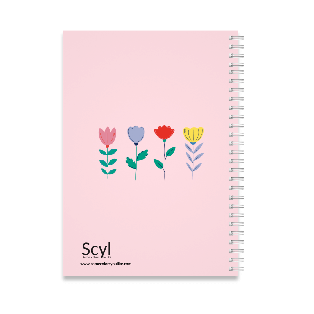 Floral Garden University Notebook A4 - Pink
