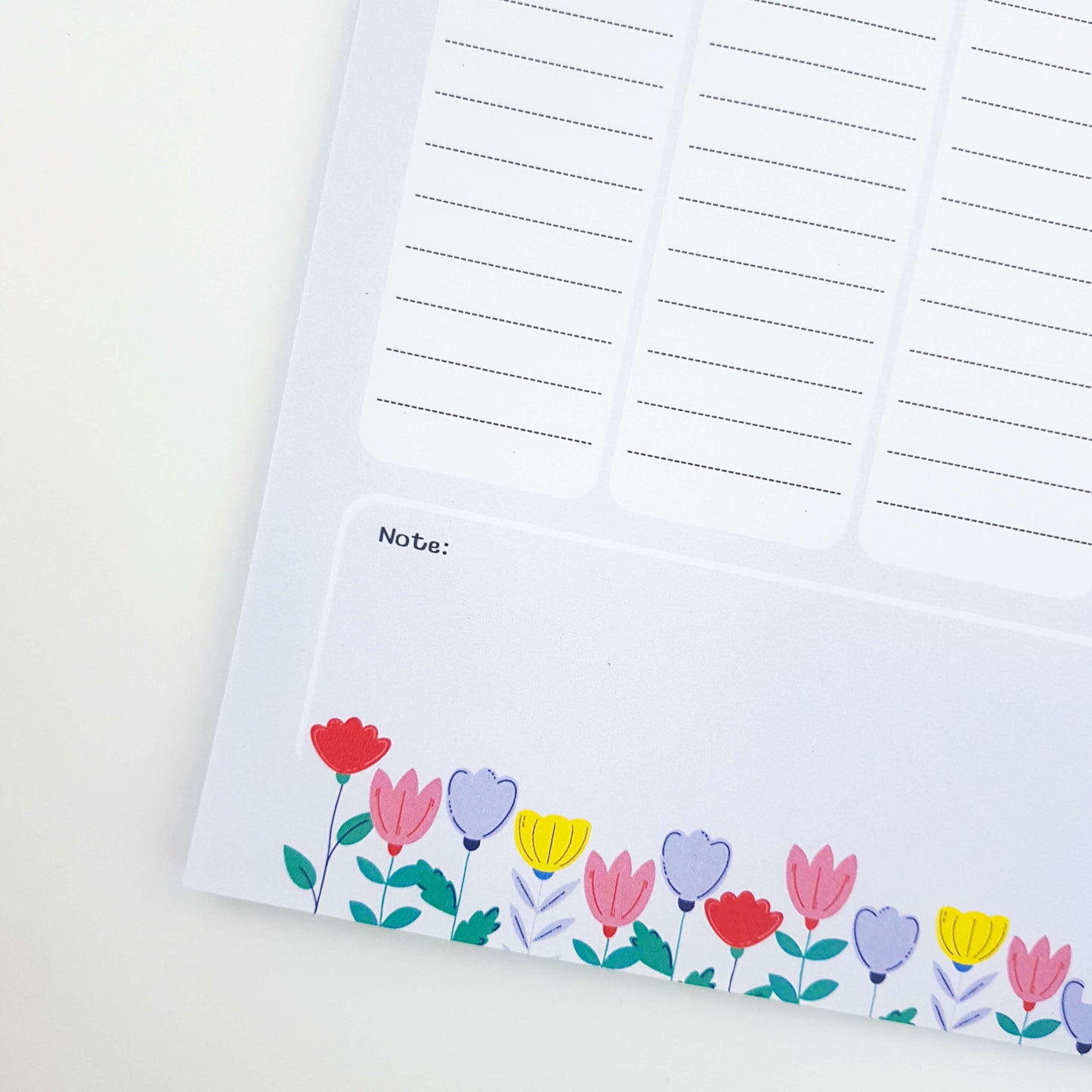 Floral Garden Weekly Planner - Blue