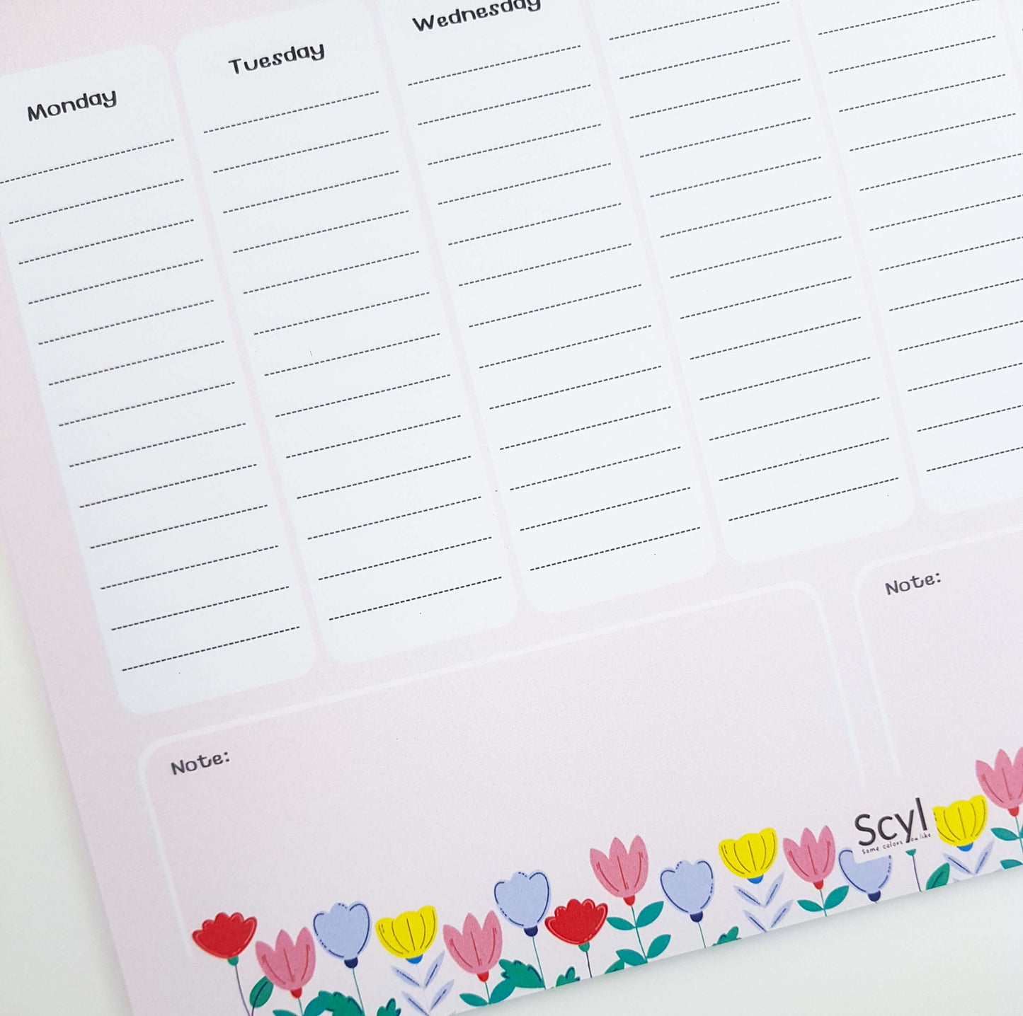 Floral Garden Weekly Planner - Pink