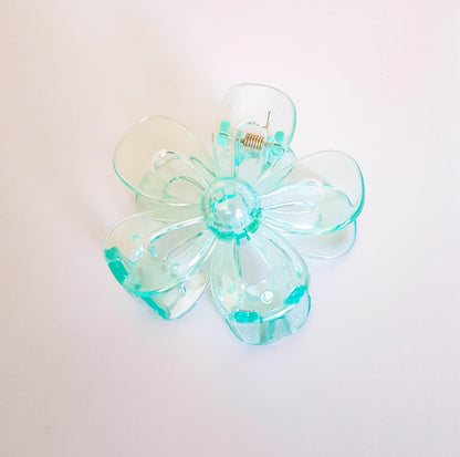 Flower Hair Clip - Green