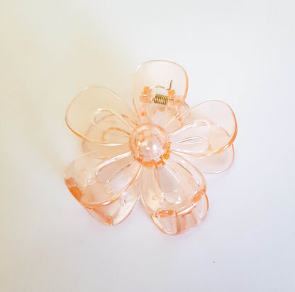Flower Hair Clip - Peach