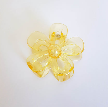 Flower Hair Clip - Yellow