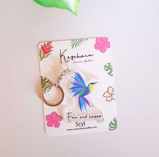 Free and Happy Keychain