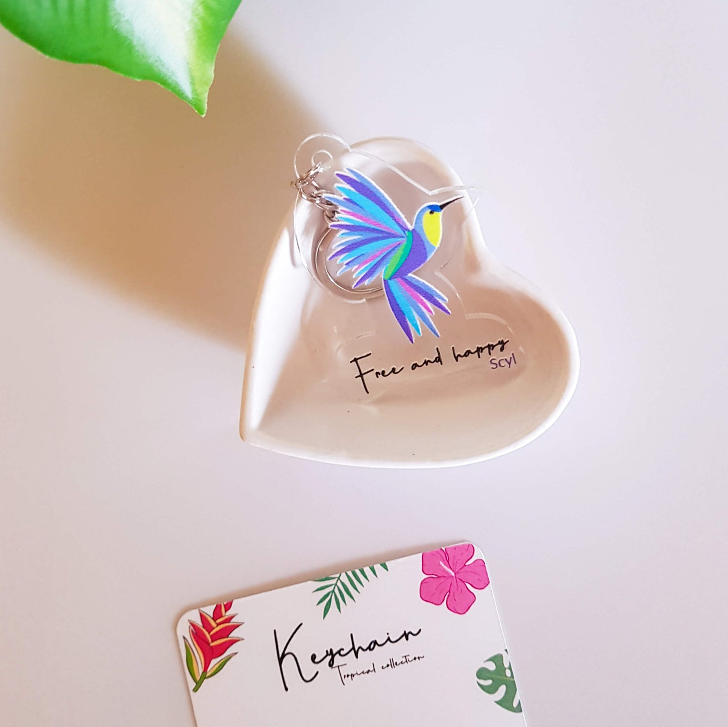 Free and Happy Keychain