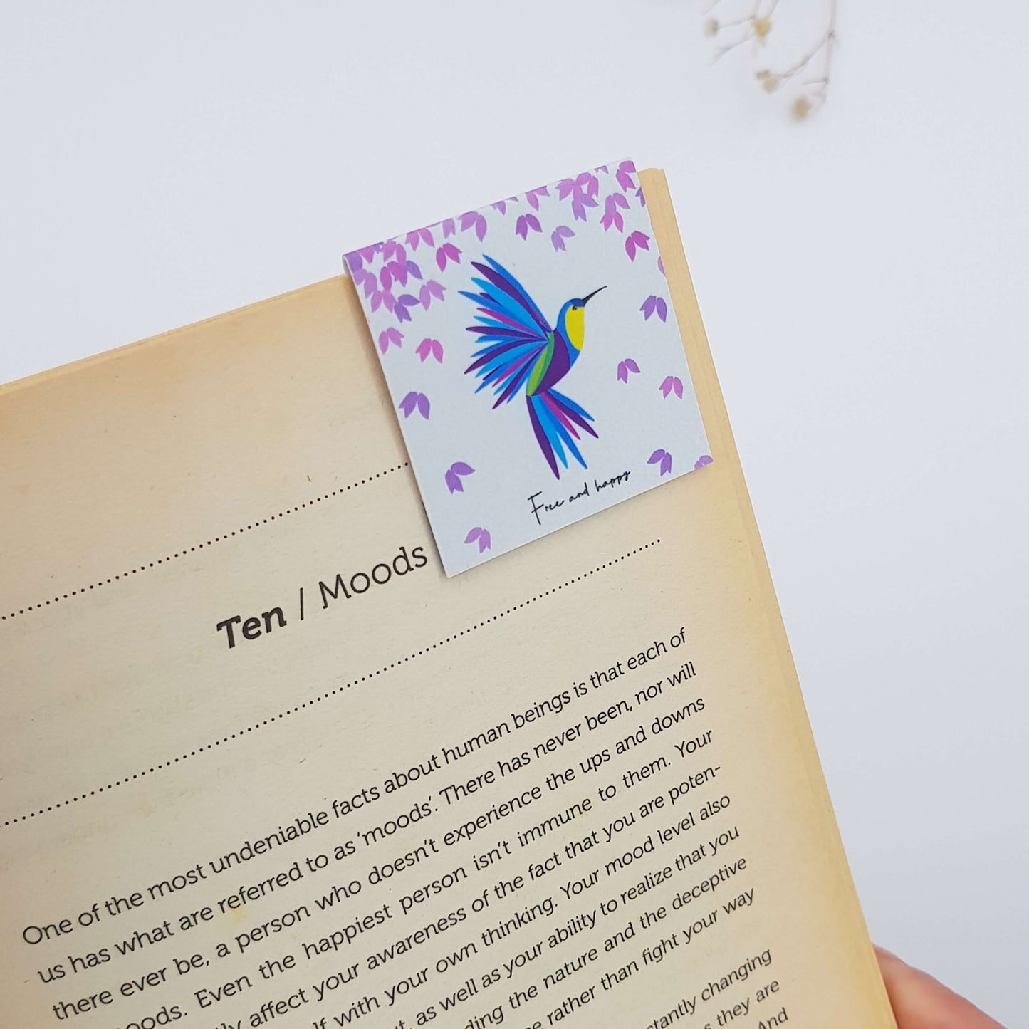 Free and Happy Magnetic Bookmark