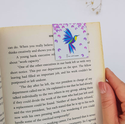 Free and Happy Magnetic Bookmark