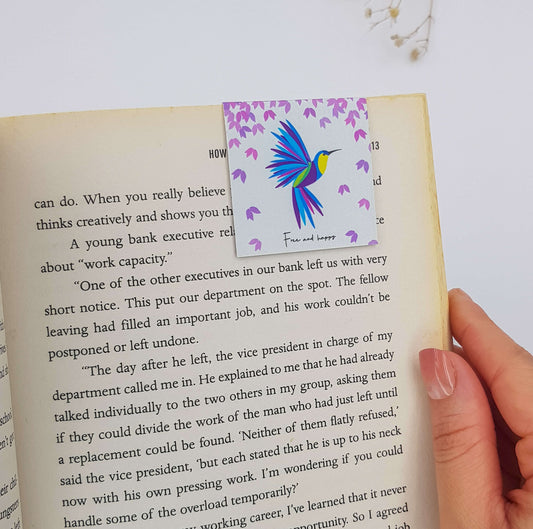 Free and Happy Magnetic Bookmark