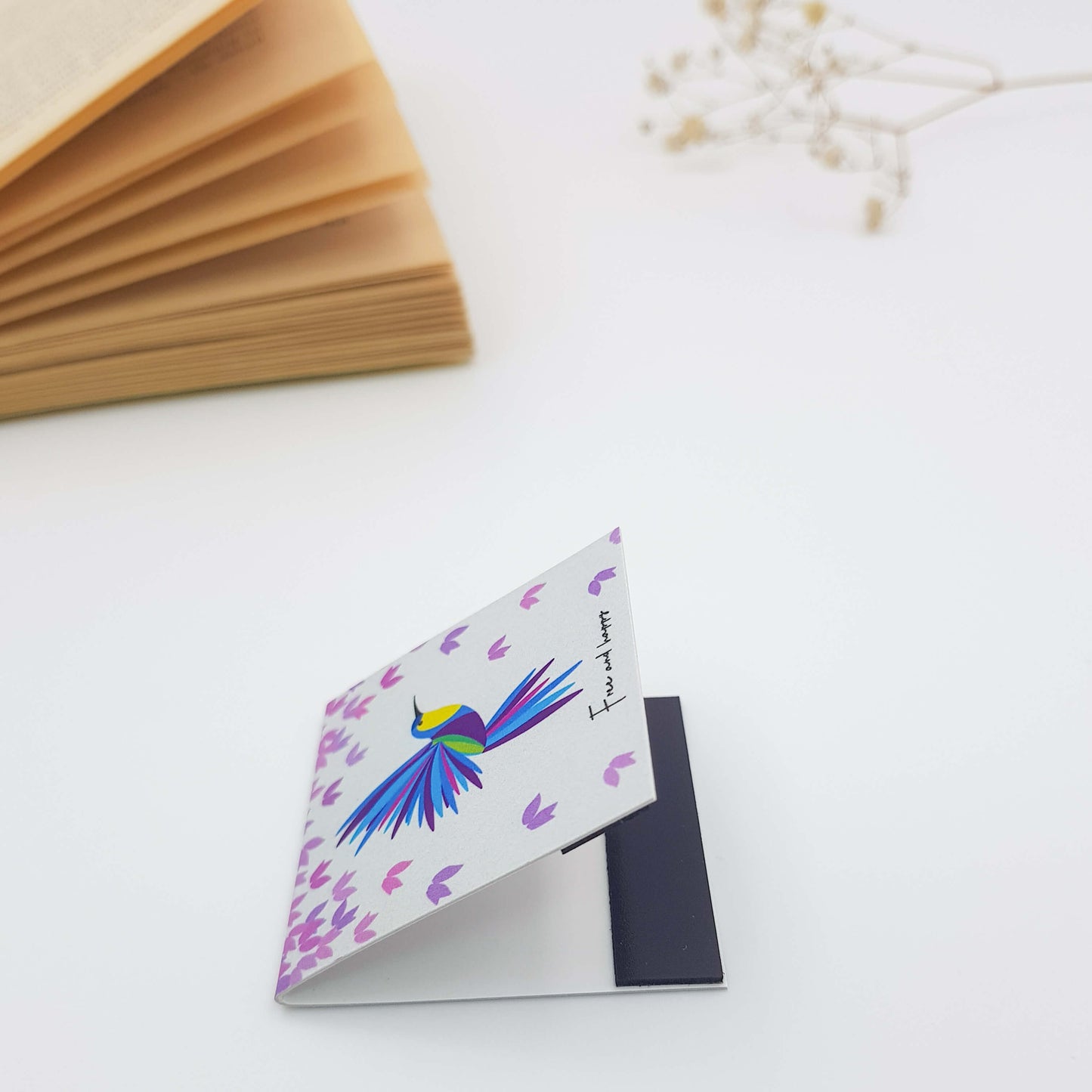Free and Happy Magnetic Bookmark