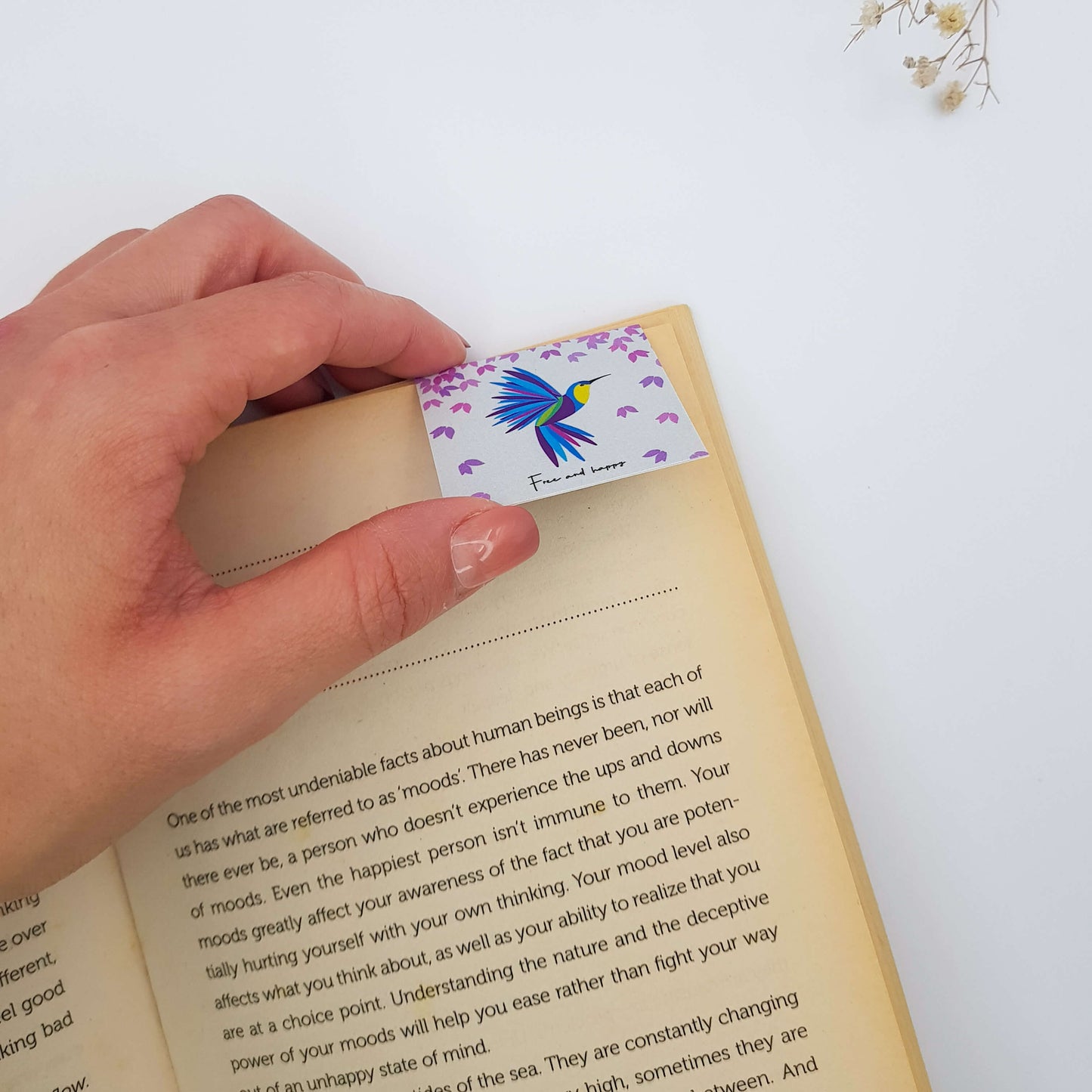 Free and Happy Magnetic Bookmark