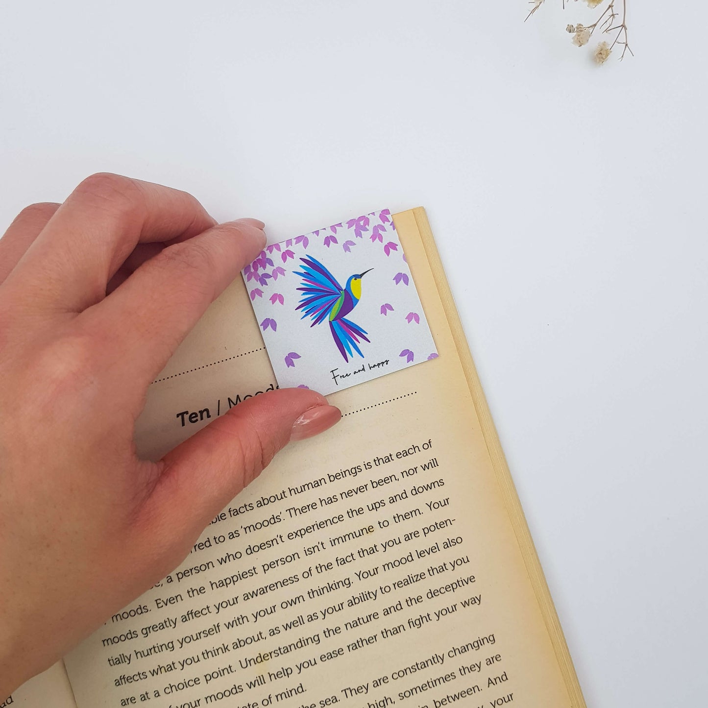 Free and Happy Magnetic Bookmark