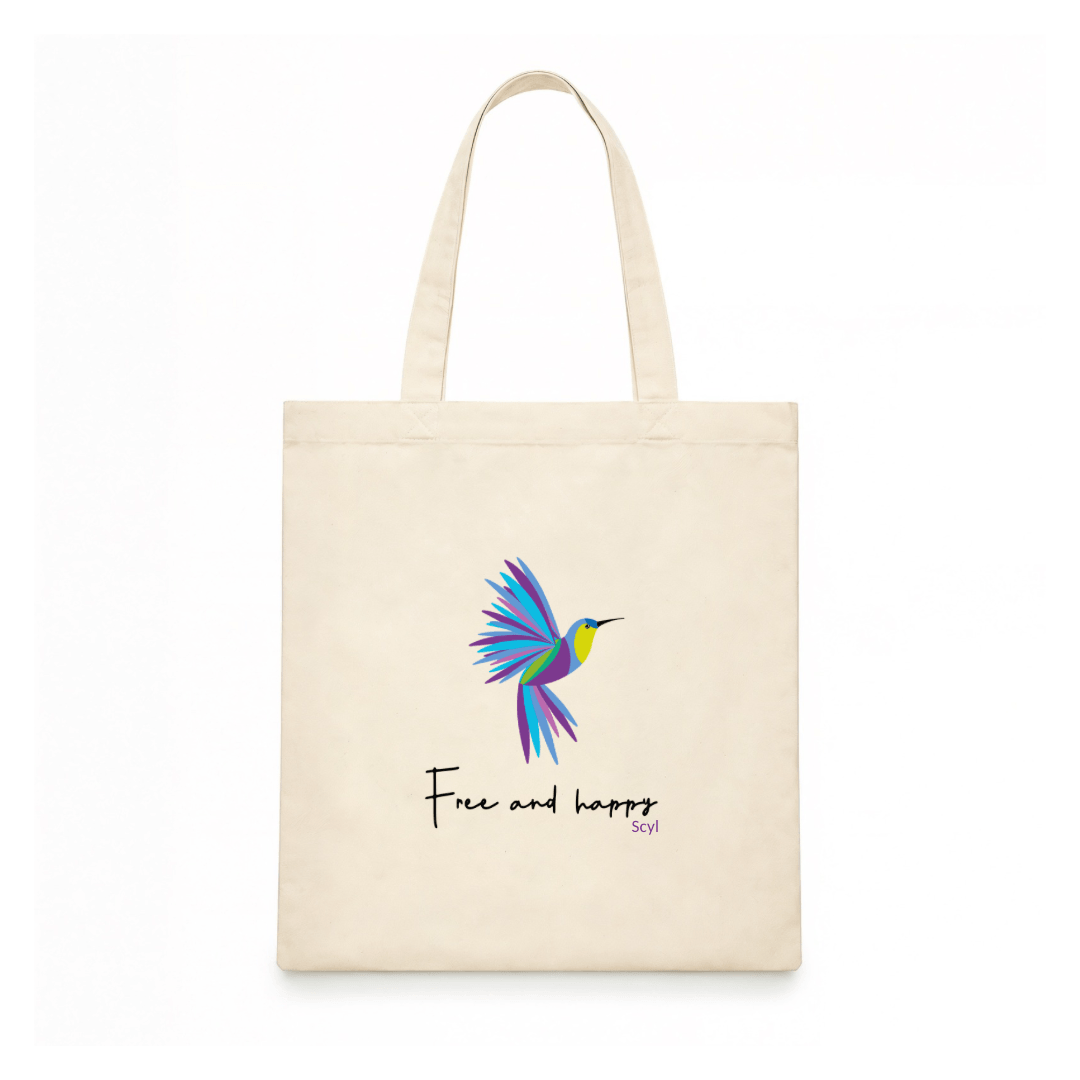 Free and Happy Tote Bag