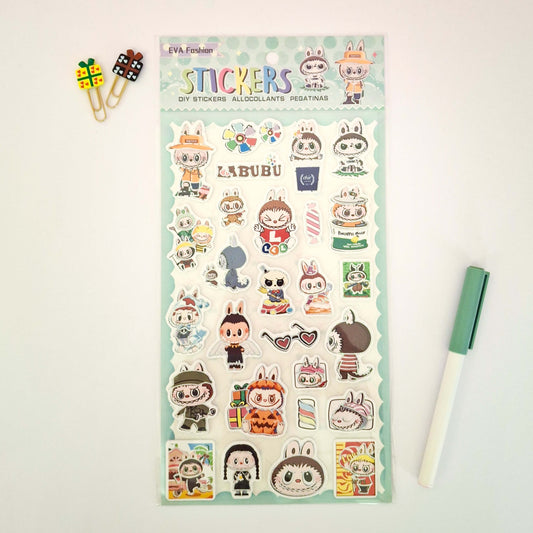 Labubu Stickers - Green