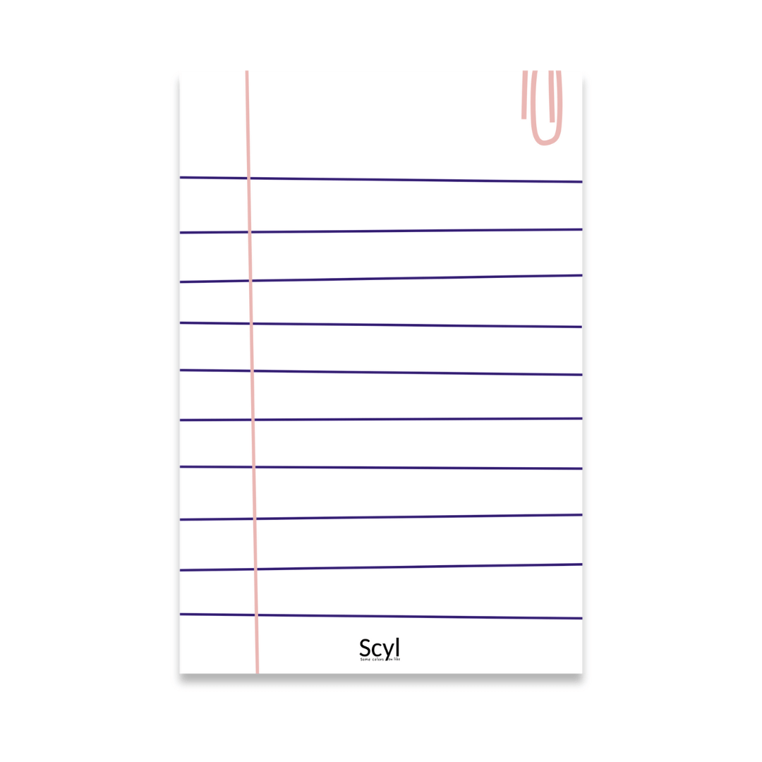 Paper Clip Notepad - Peach