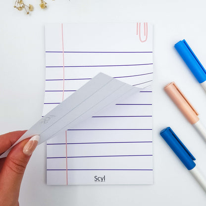 Paper Clip Notepad - Peach