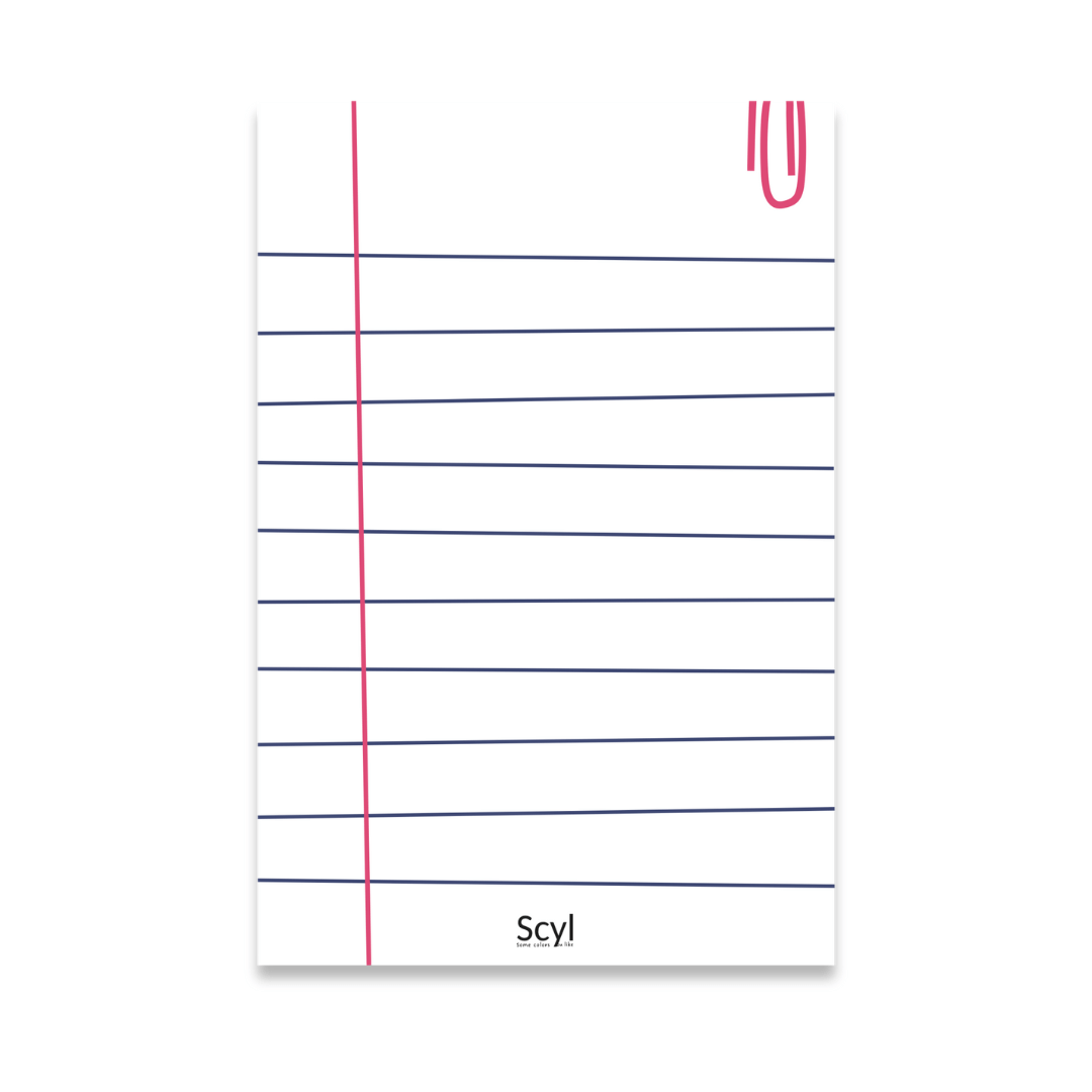 Paper Clip Notepad - Red