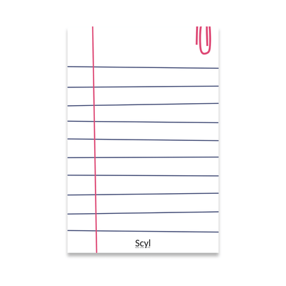 Paper Clip Notepad - Red