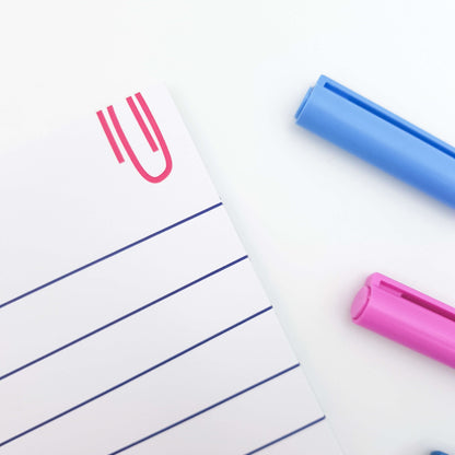 Paper Clip Notepad - Red