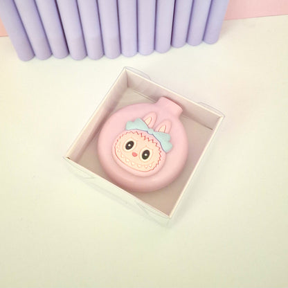 Pink Labubu Mirror with Brush