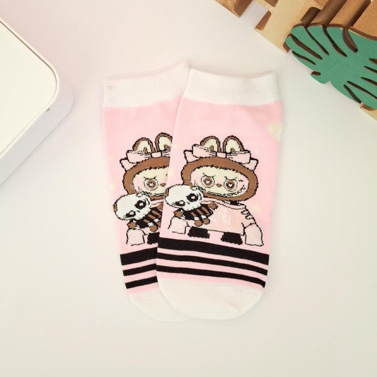 Pink Labubu Socks - Size 36-41