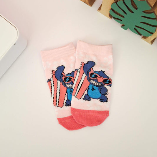 Pink Stitch Socks - Age 7-9