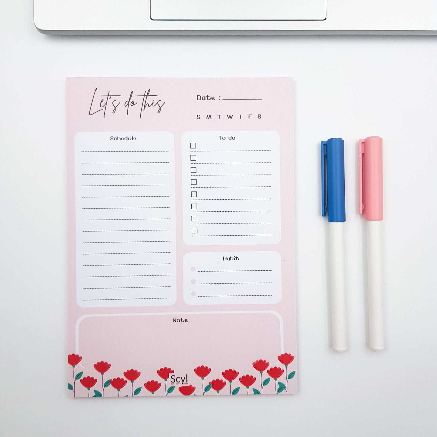 Red Rose Daily Planner