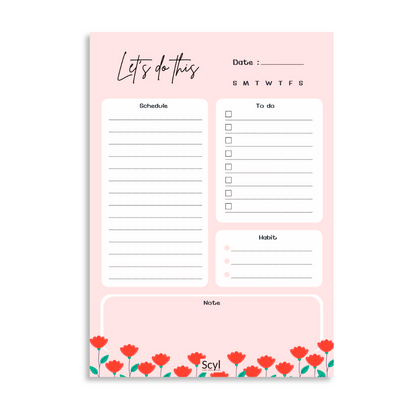 Red Rose Daily Planner