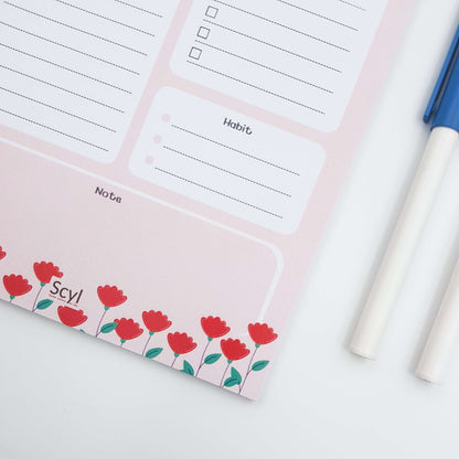 Red Rose Daily Planner