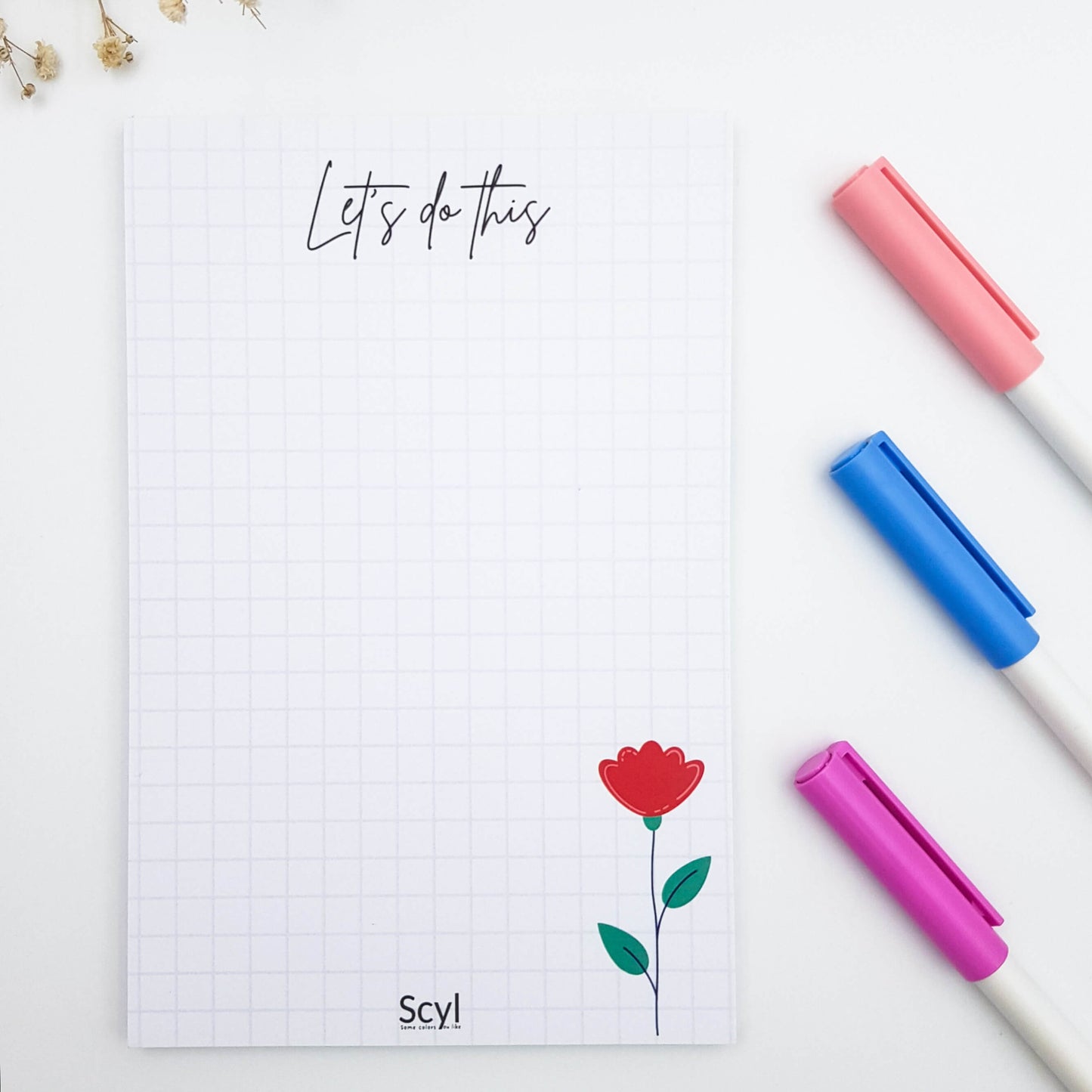 Red Rose Notepad