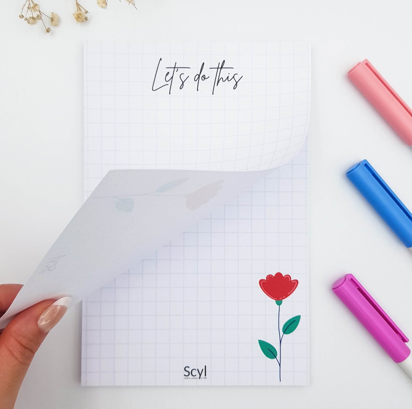 Red Rose Notepad