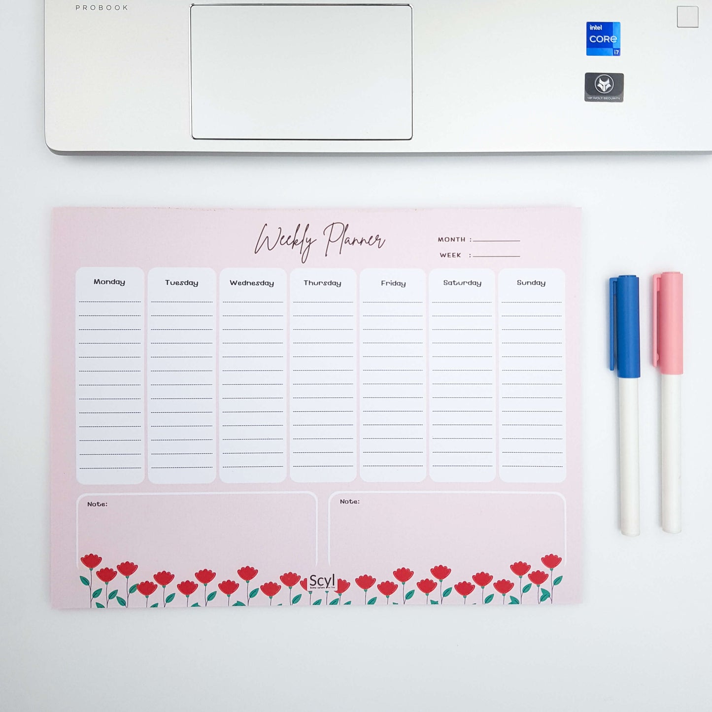 Red Rose Weekly Planner