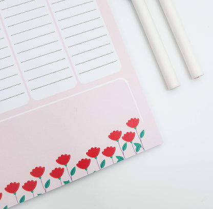 Red Rose Weekly Planner