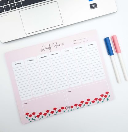Red Rose Weekly Planner