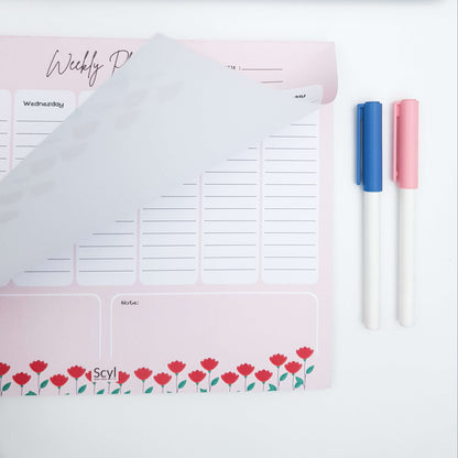 Red Rose Weekly Planner