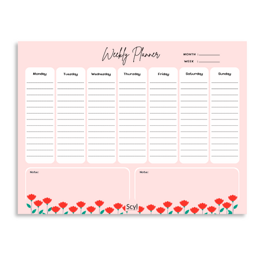 Red Rose Weekly Planner
